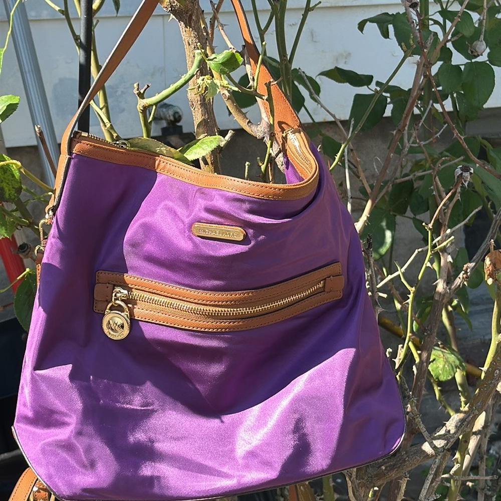 Michael Kors Purple Nylon Tote